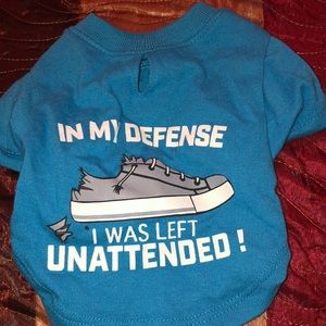 Small dog puffy coat and t-shirt